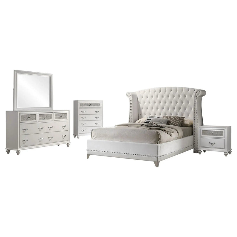 Barzini 5-piece California King Bedroom Set White by Unique Piece Furniture