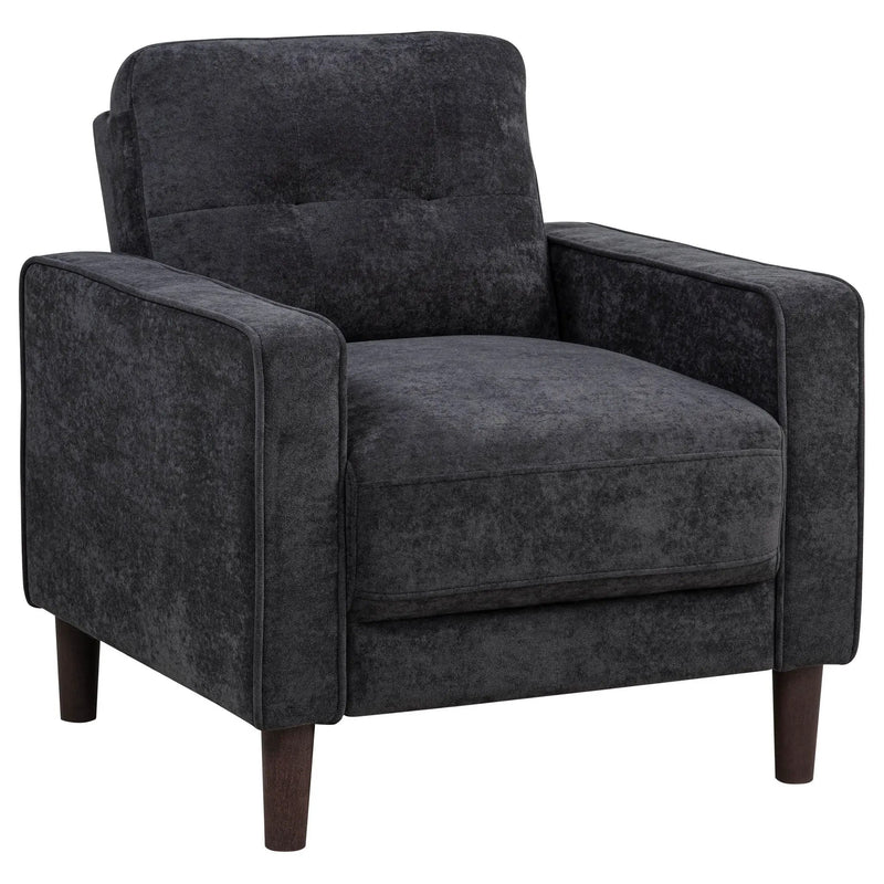 Bowen II Fabric Upholstered Track Arm Chair Steel Grey by Unique Piece Furniture