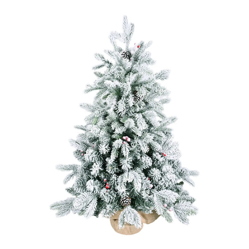 3FT Flocked Tabletop Christmas Tree with Pine Cones by HouseOfZazla