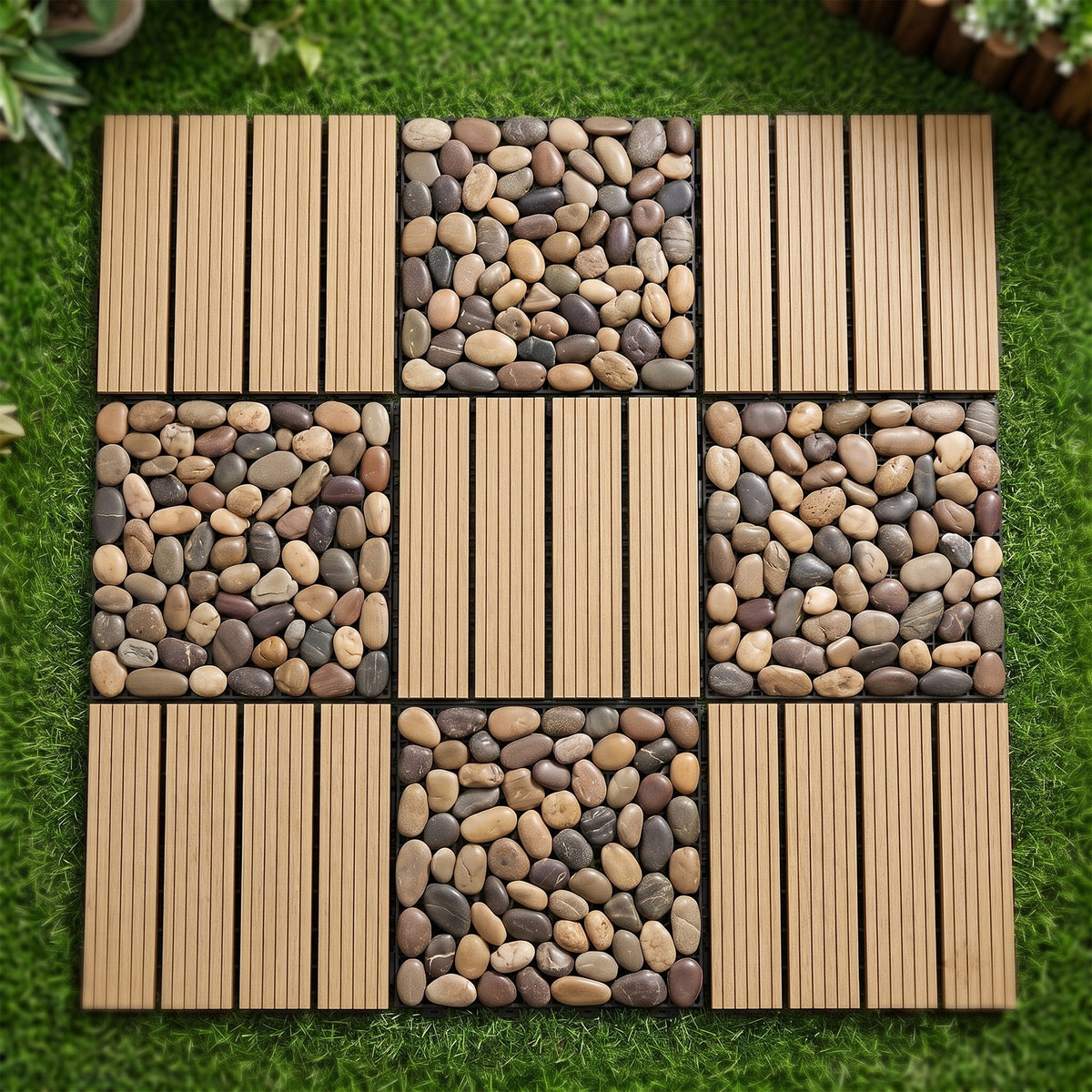 Interlocking WPC Deck Tiles 11.8"x11.8" (25 Pack), photo 3 of 8