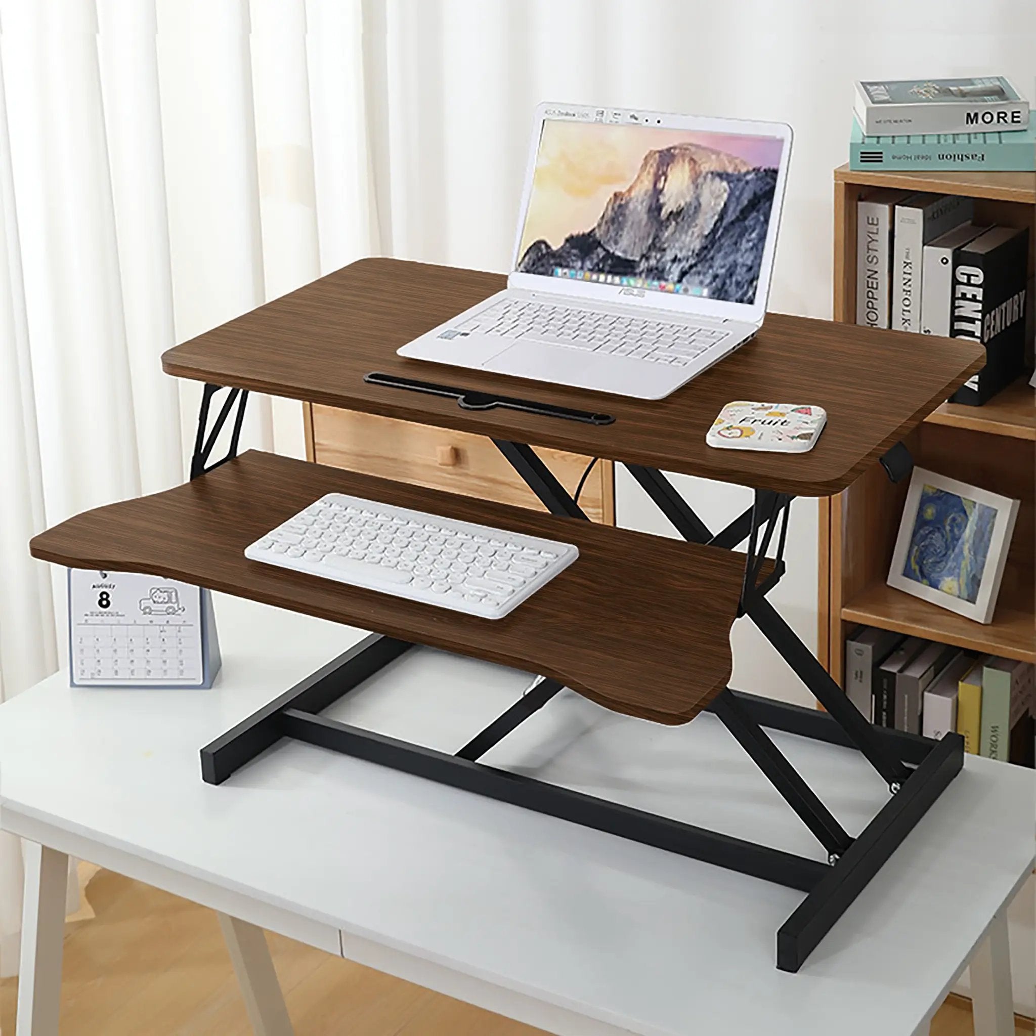 32 Inch Desk Converter - Height Adjustable Workstation by HouseOfZazla
