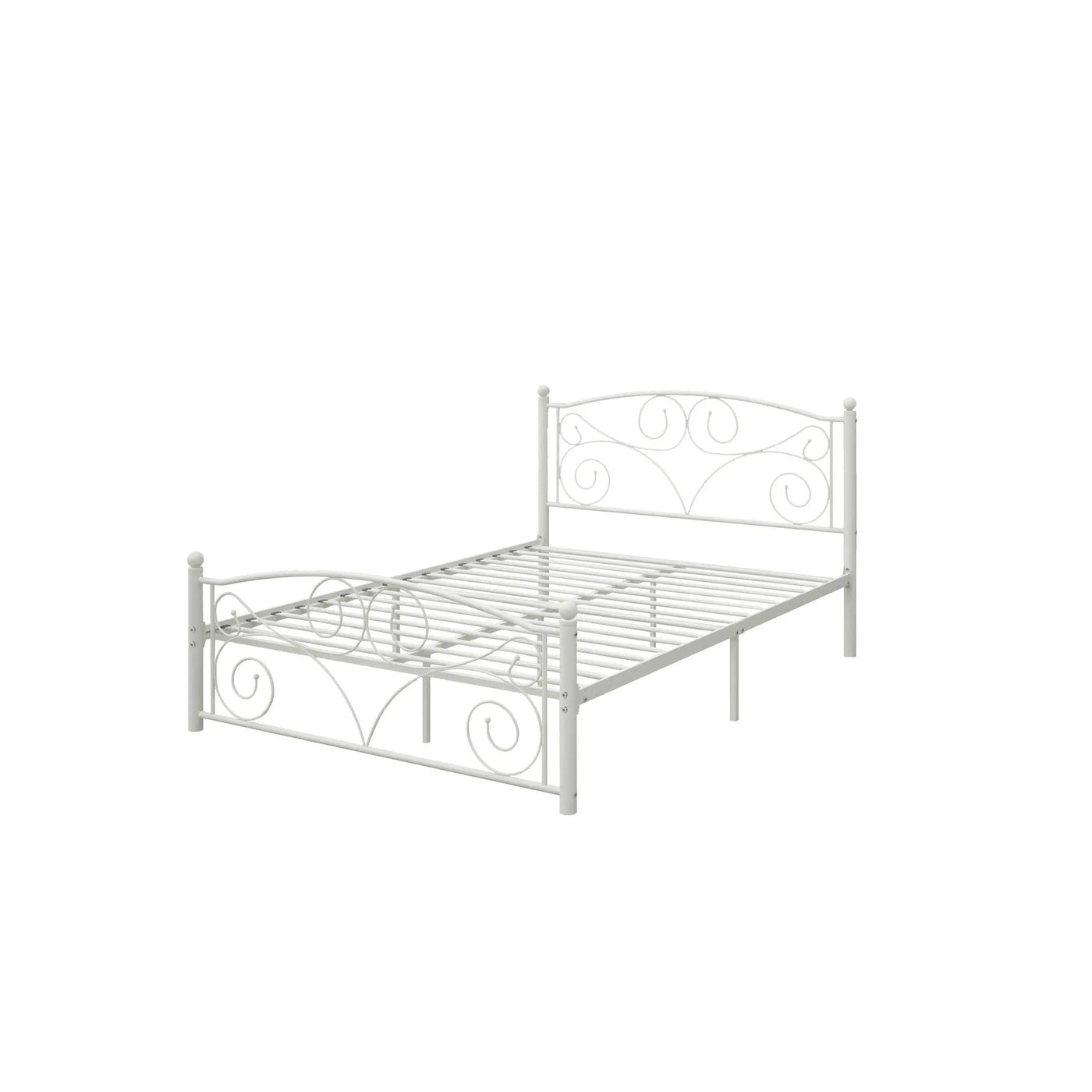 Unique Flower Sturdy System Metal Bed Frame With Headboard And Footboard by HouseOfZazla