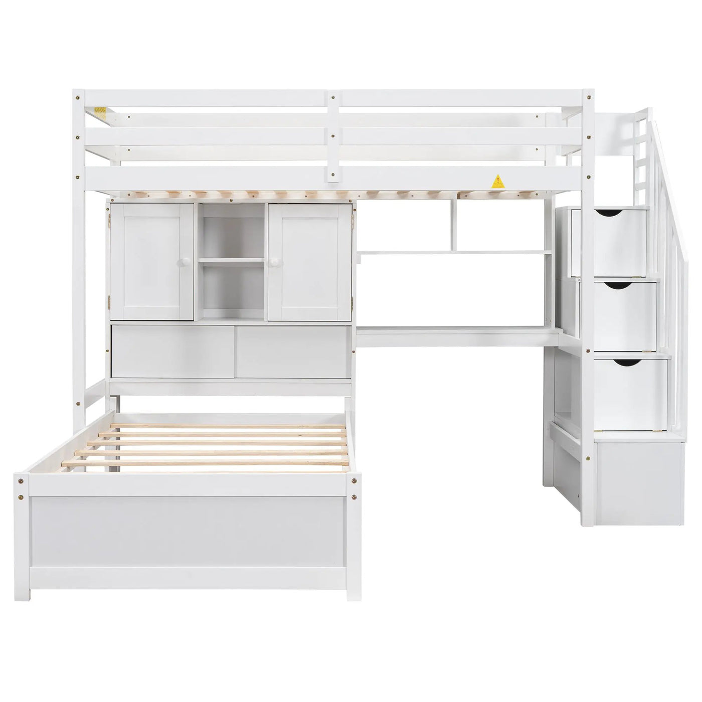 Loft Bed With Built In Desk And Staircase by HouseOfZazla