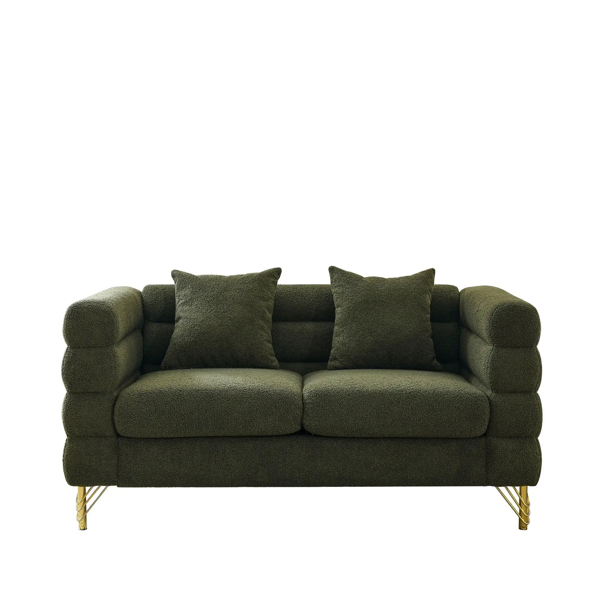 Oversized 2 Seater Sectional Sofa With Deep Seating And 2 Pillows by HouseOfZazla