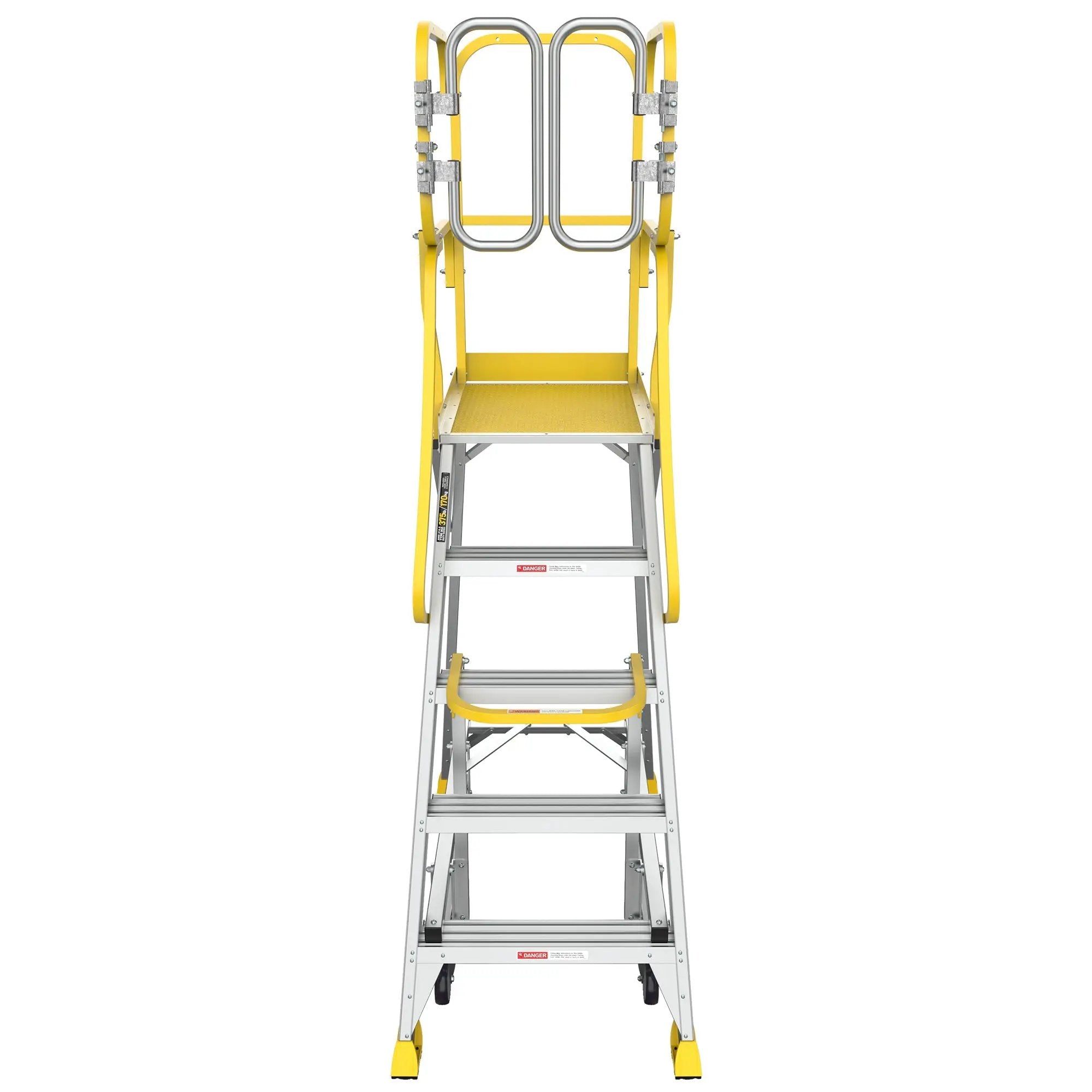 5 Step 375lbs Aluminum Rolling Platform Ladder by HouseOfZazla