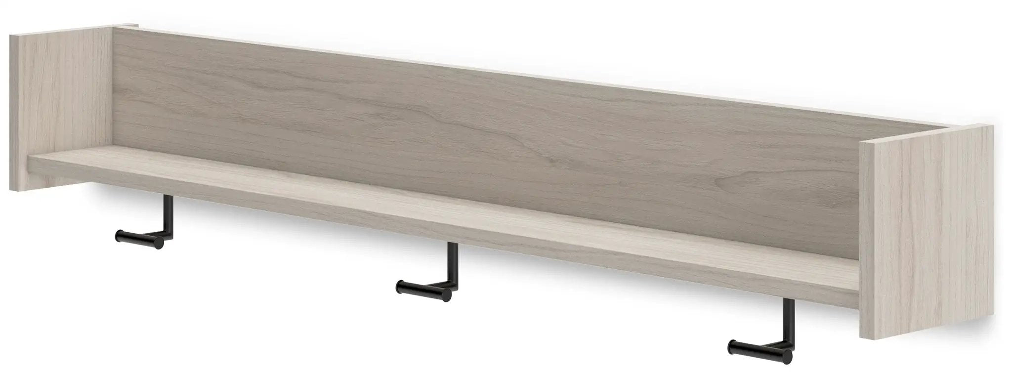 Socalle - Wall Mounted Coat Rack w/Shelf - Light Natural by Unique Piece Furniture