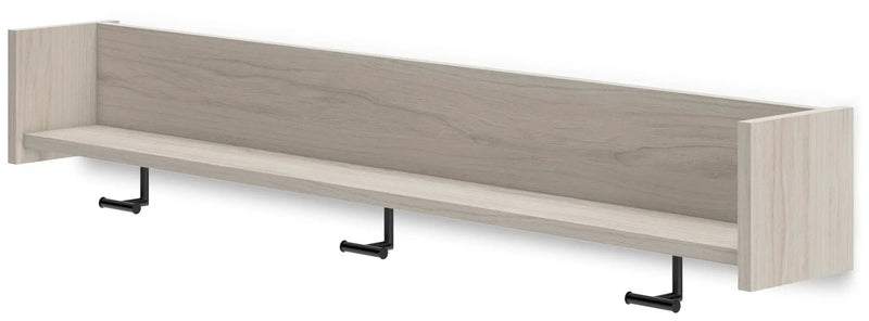 Socalle - Wall Mounted Coat Rack w/Shelf - Light Natural by Unique Piece Furniture