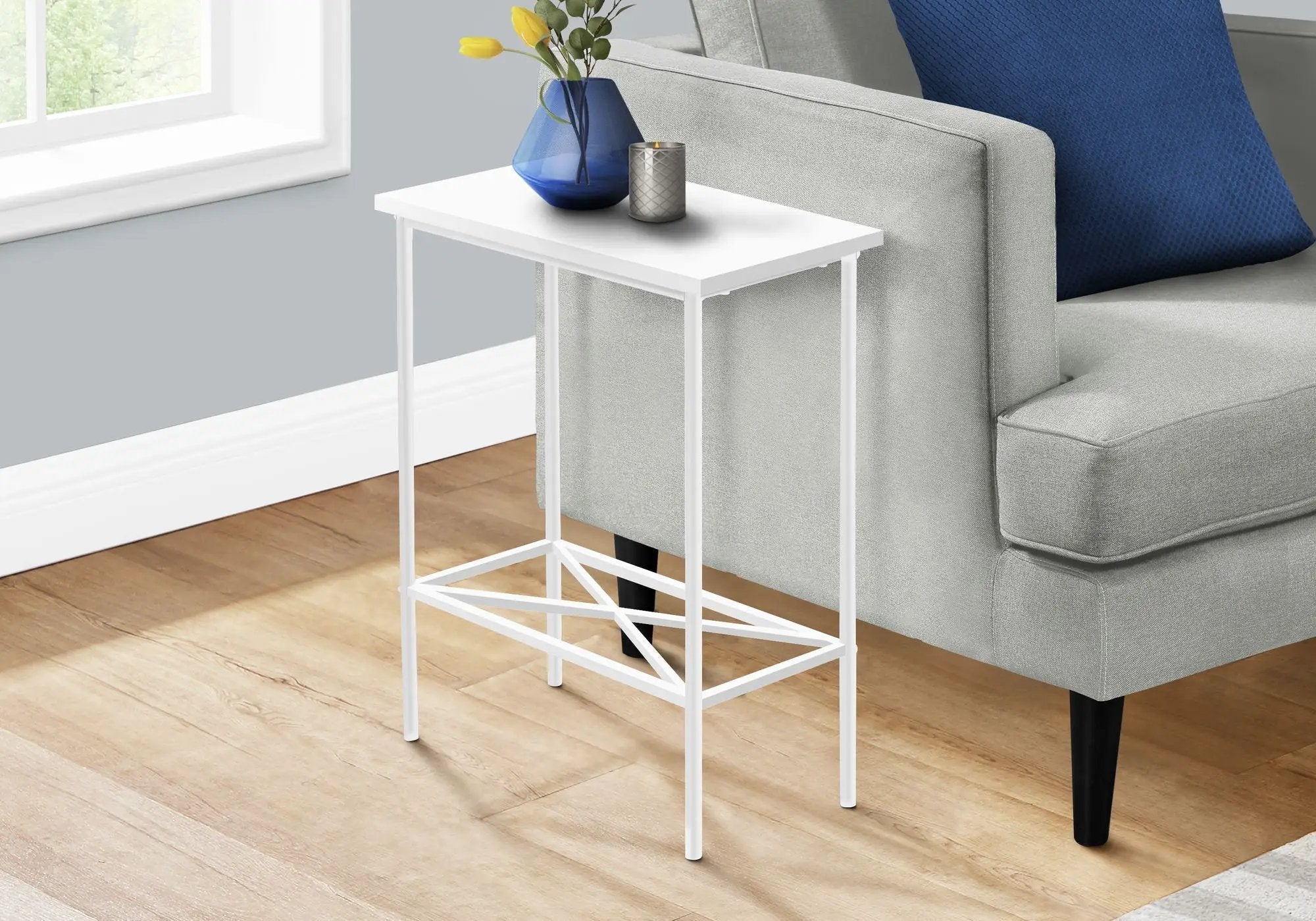 Accent Side Table, Narrow, Small, 2 Tier, Contemporary & Modern by HouseOfZazla