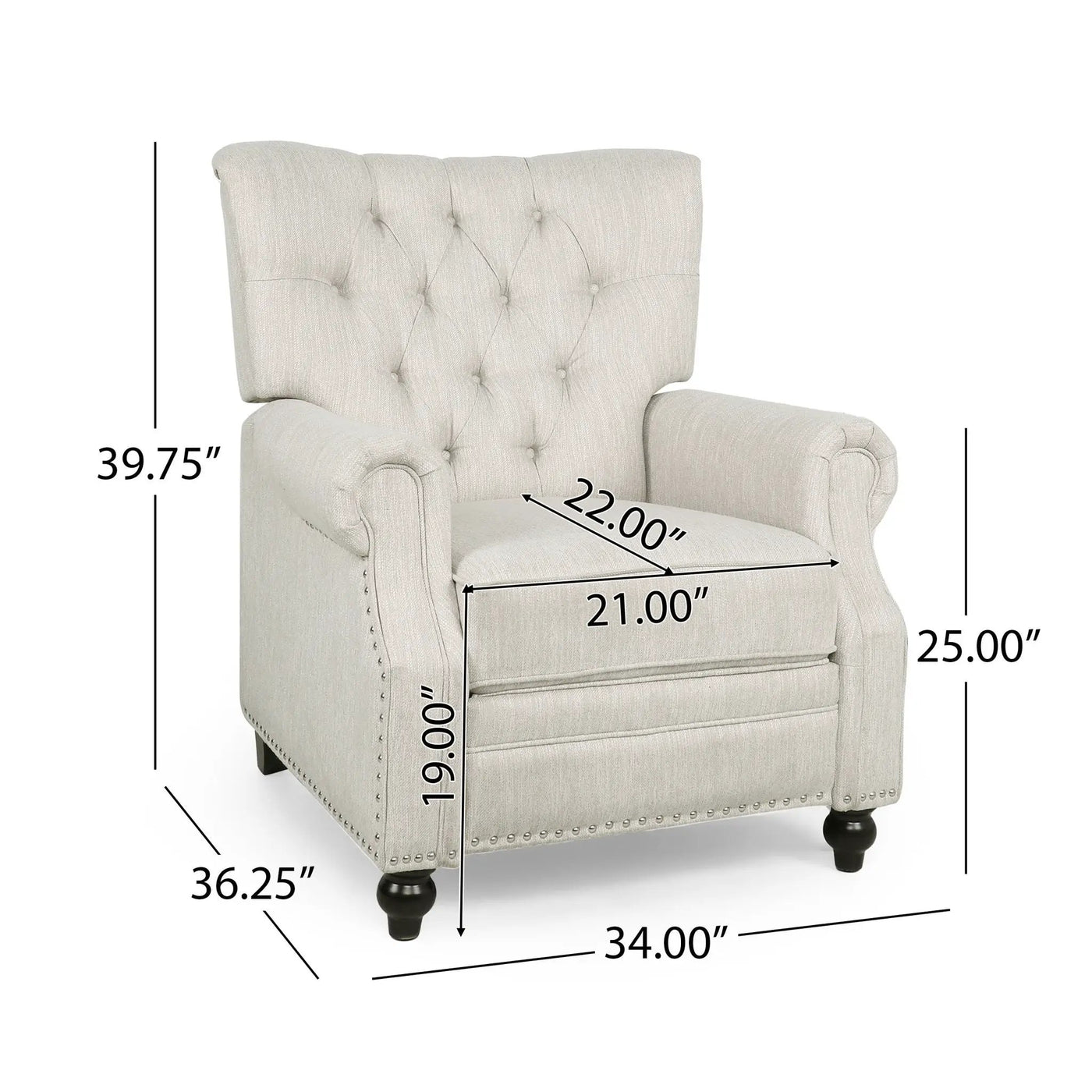 Welch Contemporary Tufted Pushback Recliner by HouseOfZazla