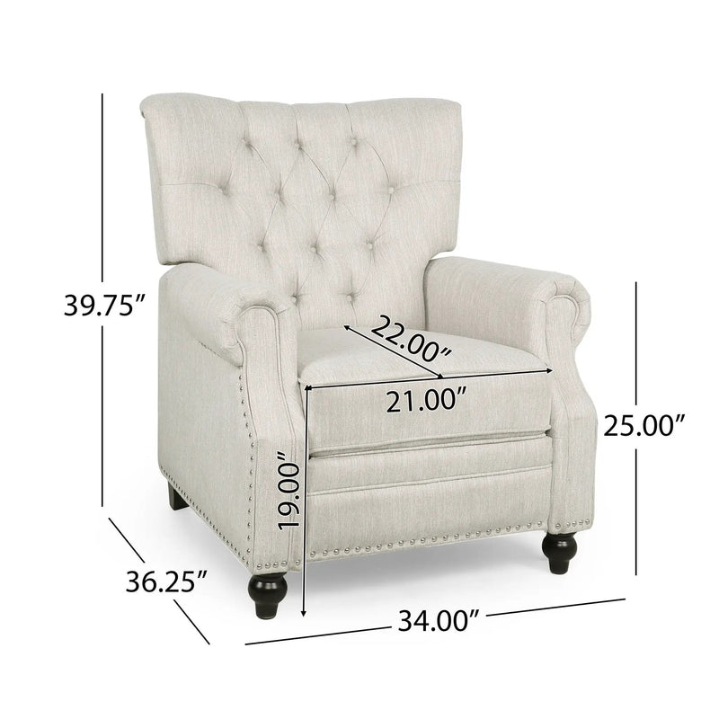 Welch Contemporary Tufted Pushback Recliner by HouseOfZazla