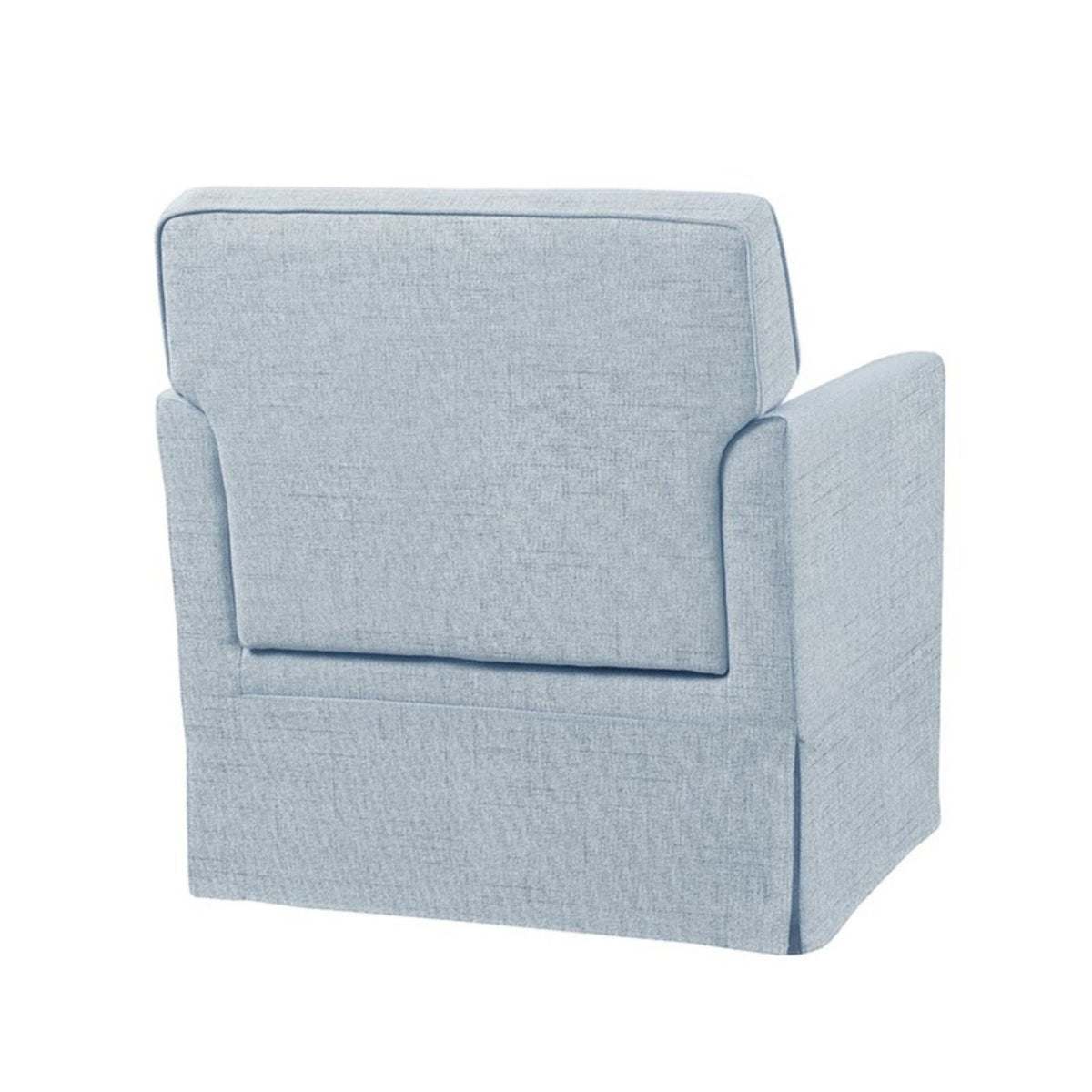 Accent Armchair with Classic Track Arm Silhouette and Skirted Base - Beige or Light Blue, photo 8 of 13