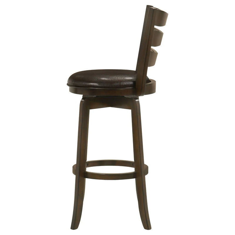 Murphy Wood Pub Height Swivel Bar Chair Dark Brown by Unique Piece Furniture