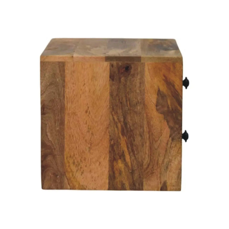 Solid Wood Solis Wall-Mounted Nightstand, 2-Drawers, Oak-ish by HouseOfZazla