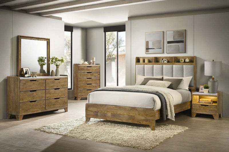 Henderson 5-drawer Bedroom Chest of Drawers Medium Oak by Unique Piece Furniture