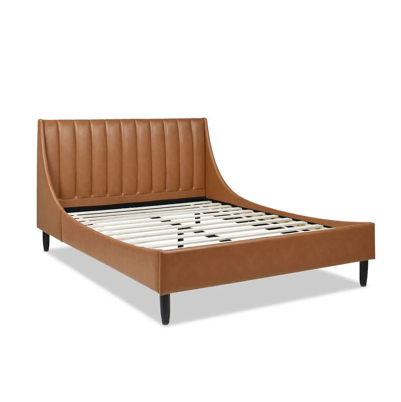 Aspen - Vertical Tufted Modern Headboard Platform Bed Set by HouseOfZazla