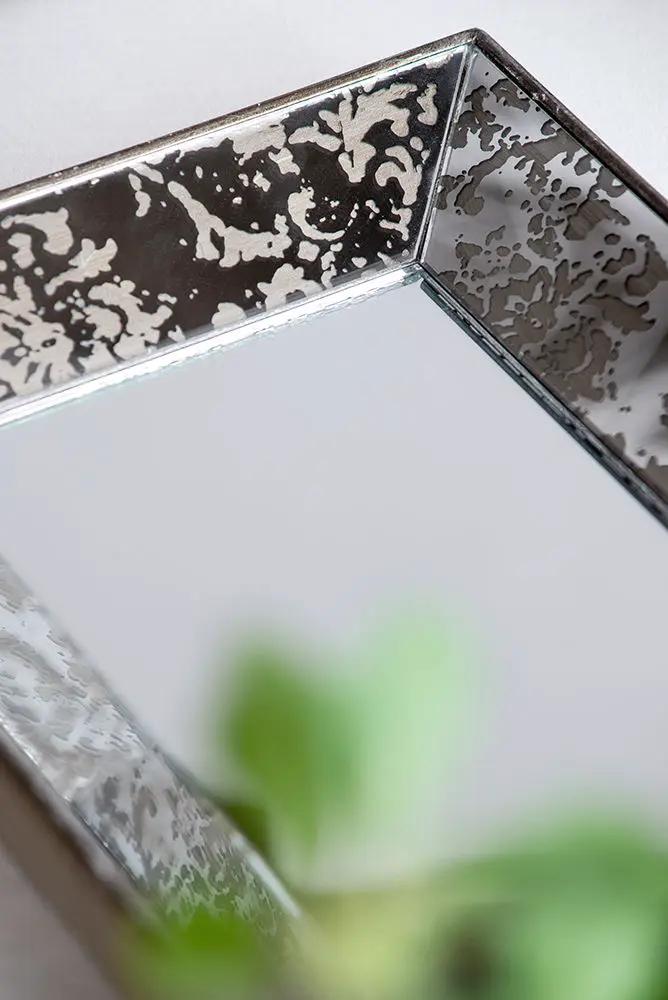 Antique Rectangle Mirror with Floral Accents by HouseOfZazla