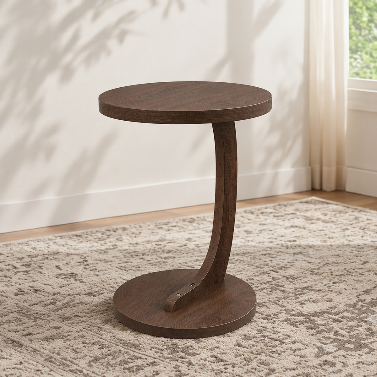 14.96" × 21.65" C-Shaped End Table, photo 2 of 10