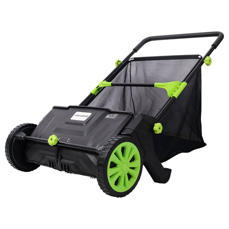 Hand Push Lawn Sweeper - 21 Inch Leaf & Grass Collector, photo 7 of 9