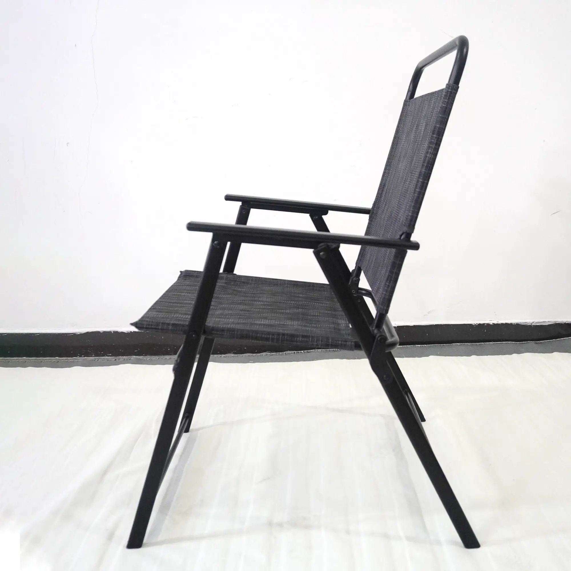 Outdoor Patio Dining Set For 4 People, Metal Patio Furniture Table And Chair Set With Umbrella - Black by Unique Piece Furniture