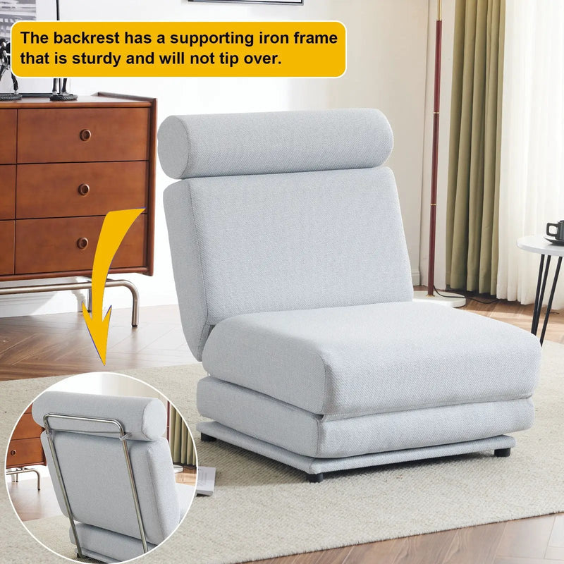 Foldable Single Chair Sofa Bed With Pillow, Easy To Store, Breathable And Wearable by Unique Piece Furniture