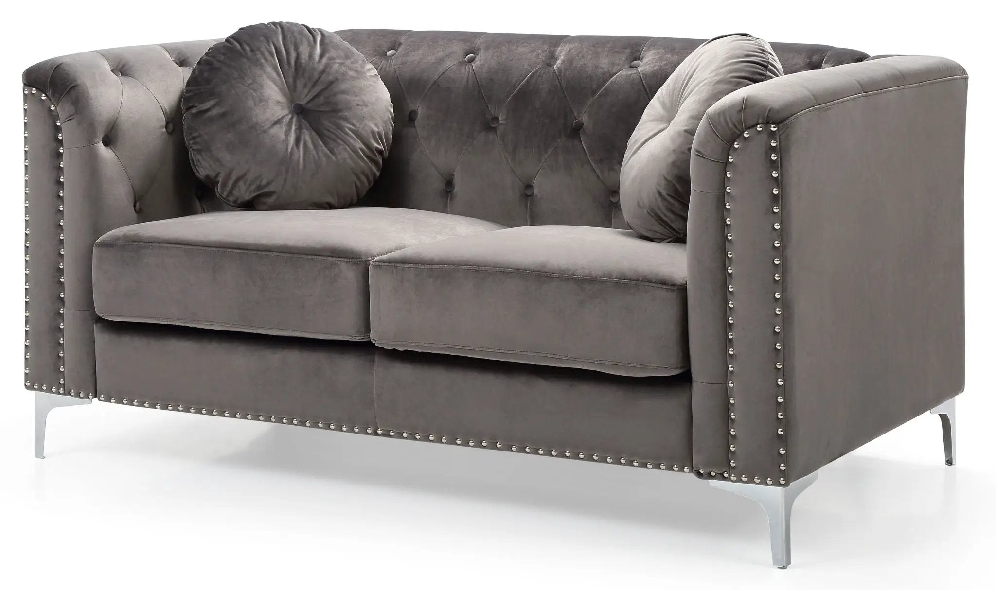 Stylish Sloped Arm Loveseat by Unique Piece Furniture