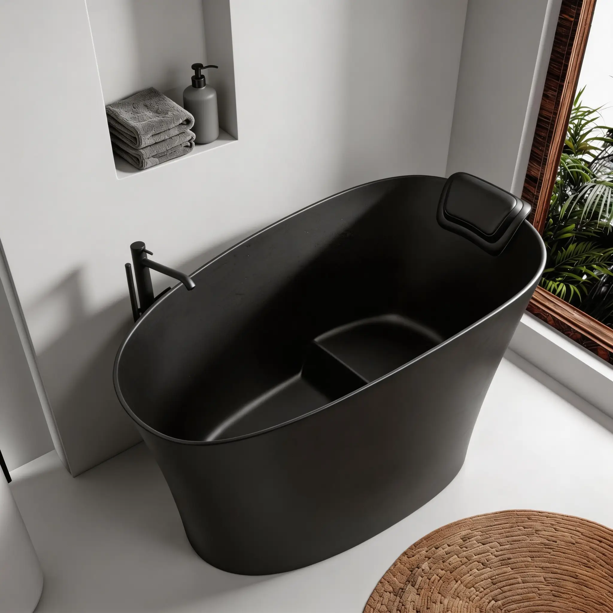 51" Solid Surface Oval Freestanding Bathtub by HouseOfZazla