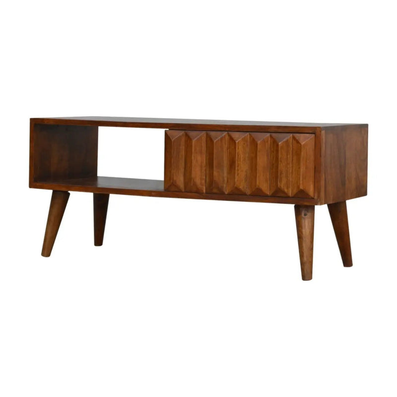 Prism Sliding Media Unit - Chestnut by HouseOfZazla