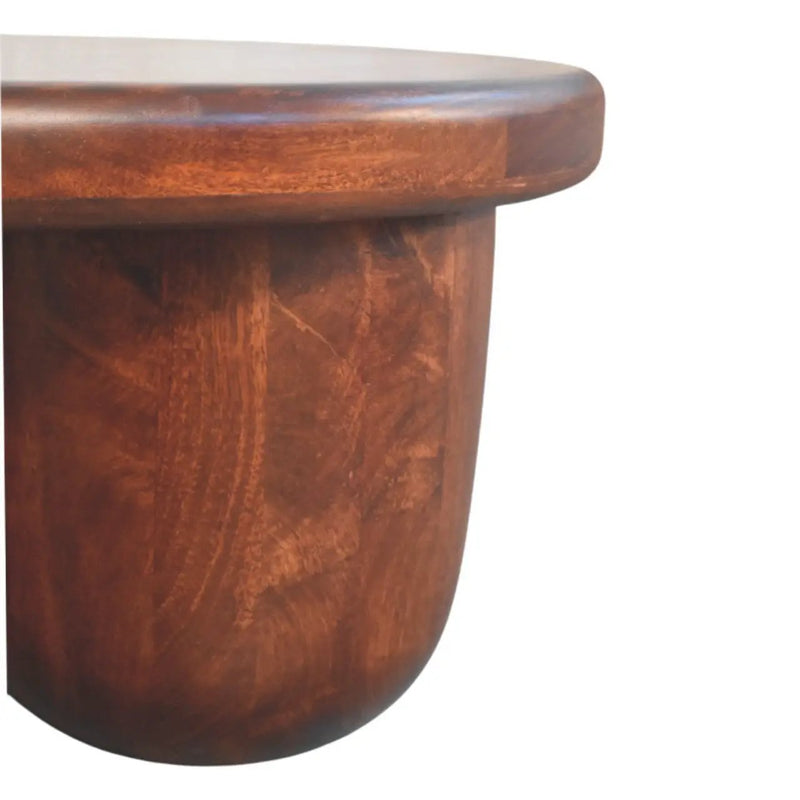 Solid Wood Clara Sculpted Coffee Table by HouseOfZazla