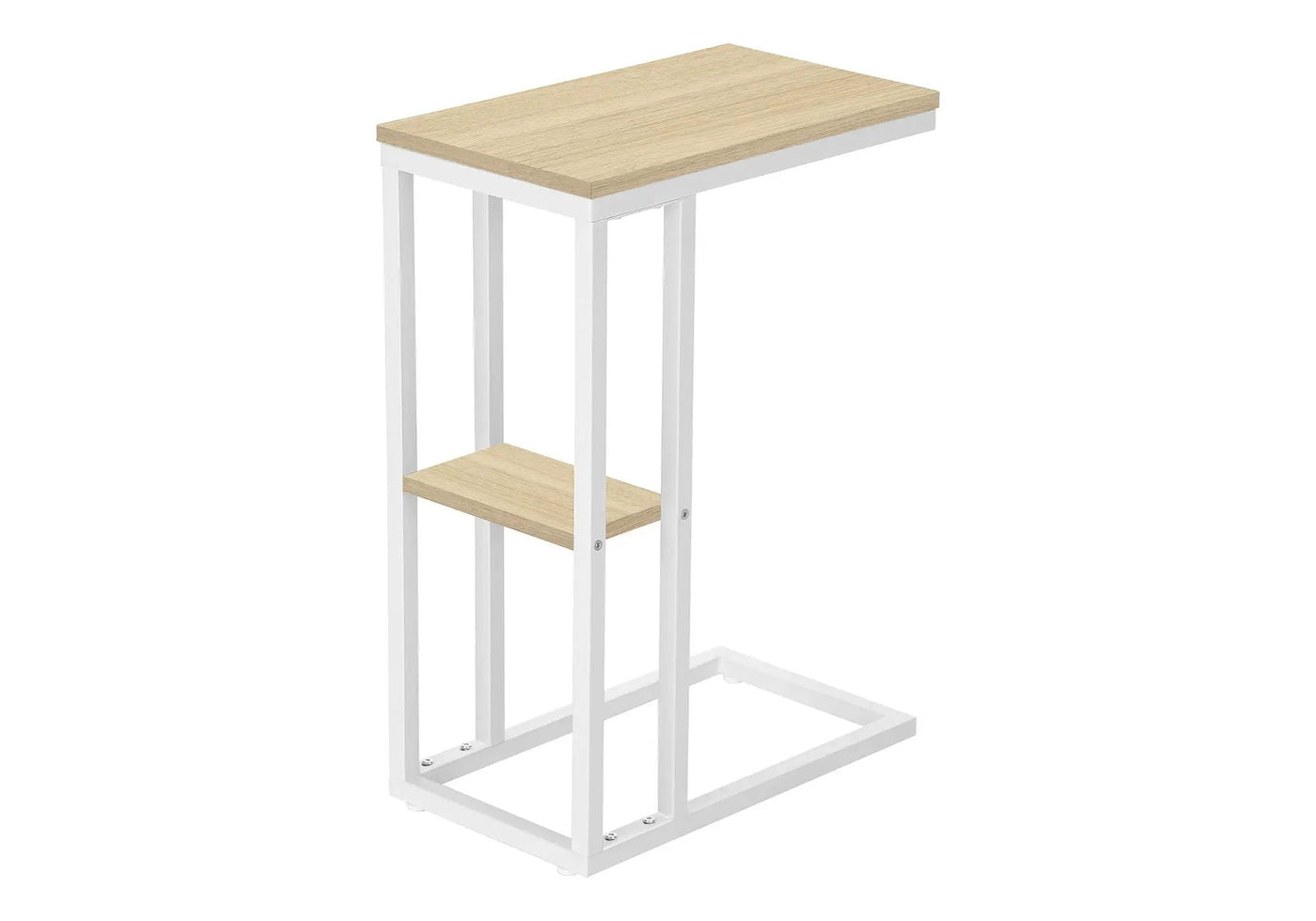 Accent Table, C-Shaped, Marble Look Contemporary & Modern Convenient Design by HouseOfZazla