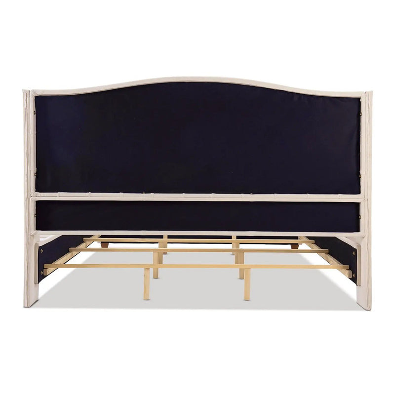 Marcella - Upholstered Shelter Headboard Bed Set by HouseOfZazla