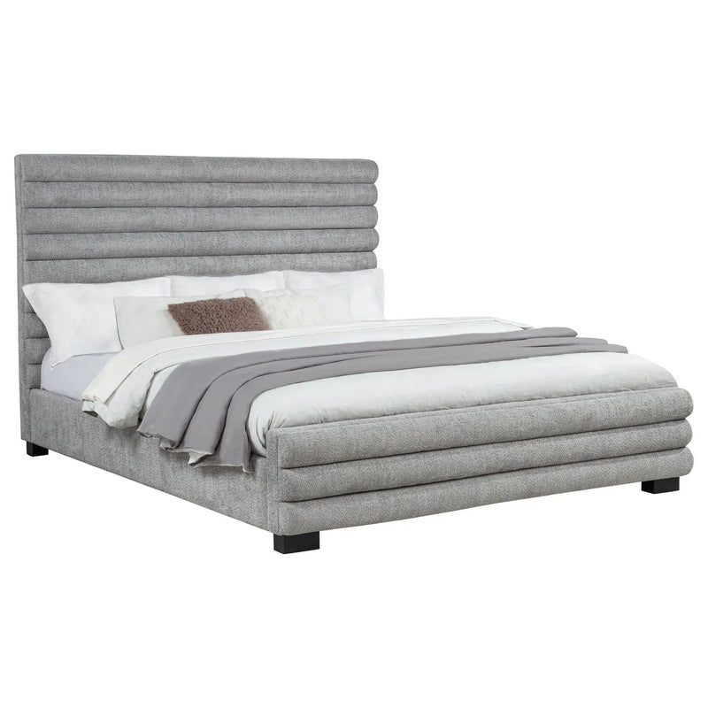 Patricia 58-inch Boucle Upholstered California King Bed Grey by Unique Piece Furniture