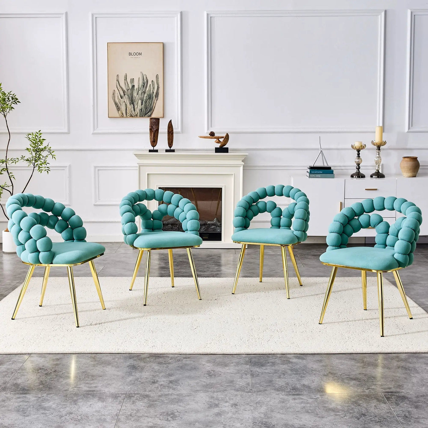 Puffy Bubble Ball Chain Chairs for Dining Room by HouseOfZazla