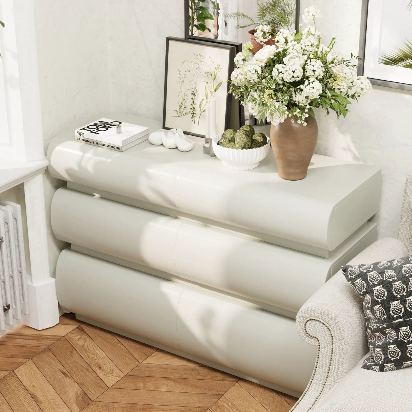 Minimalist Modern 6 Drawer Dresser, Handle Free Design With Wide Storage by HouseOfZazla