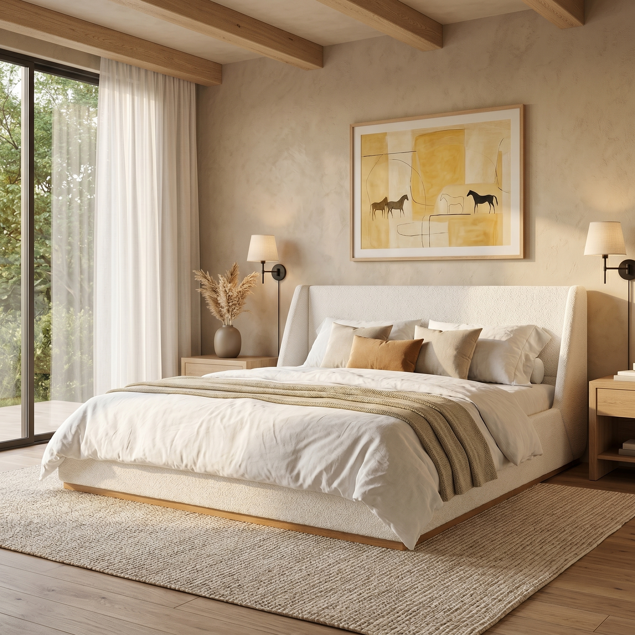 Luxury Upholstered Bed with Wings by HouseOfZazla