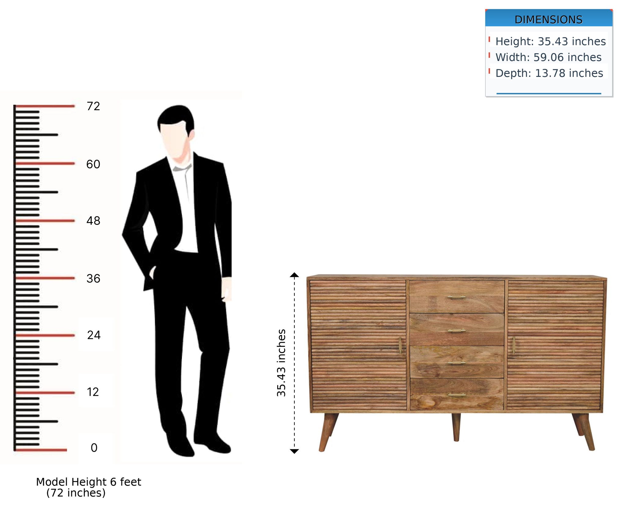 Soba - T Bar Large Chest - Oak by HouseOfZazla