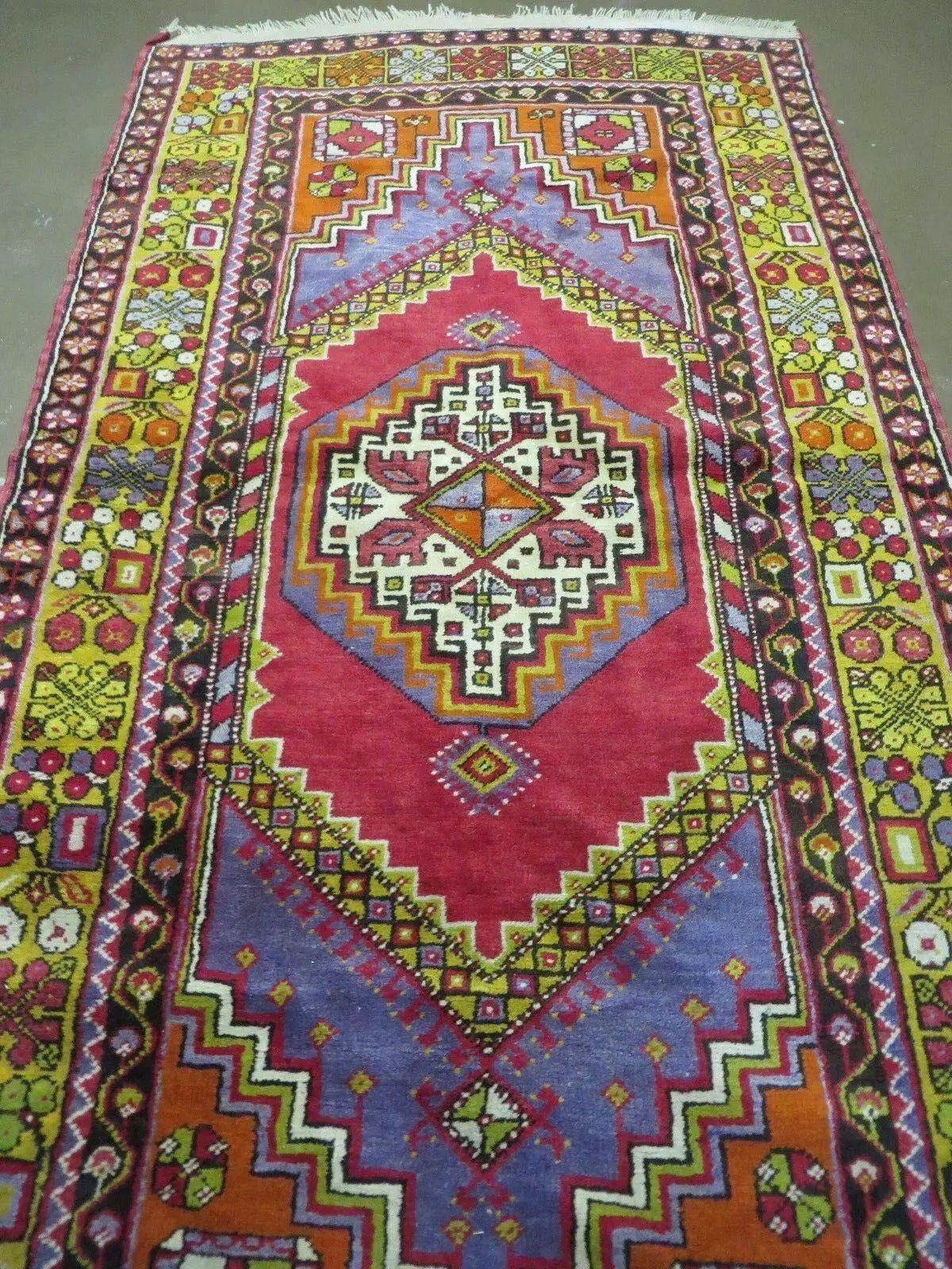 4' X 7' Antique Handmade Turkish Oushak Wool Rug Carpet Red Nice by Jewel Rugs