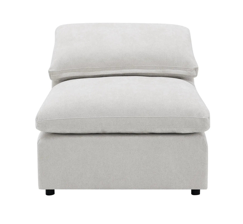 Naveen - 6 Piece Modular Sectional - Ivory by HouseOfZazla