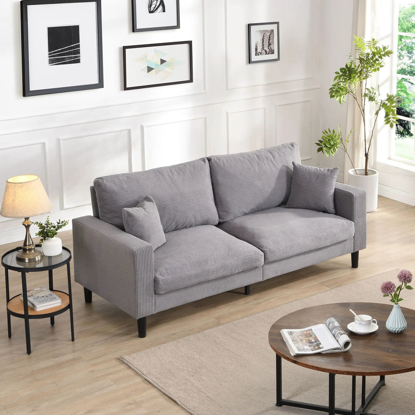 Modern Upholstered Resilience Three Seater Sofa by HouseOfZazla