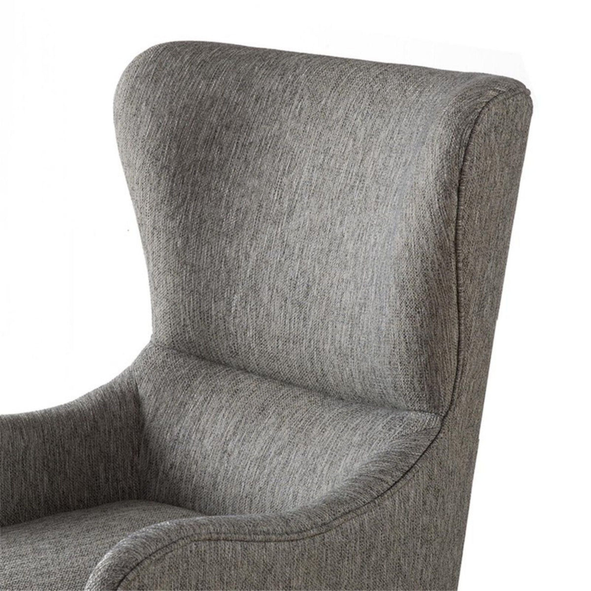 Arianna Swoop Wing Chair with High-Density Foam Comfort - Dark Gray, White, Beige, photo 6 of 19