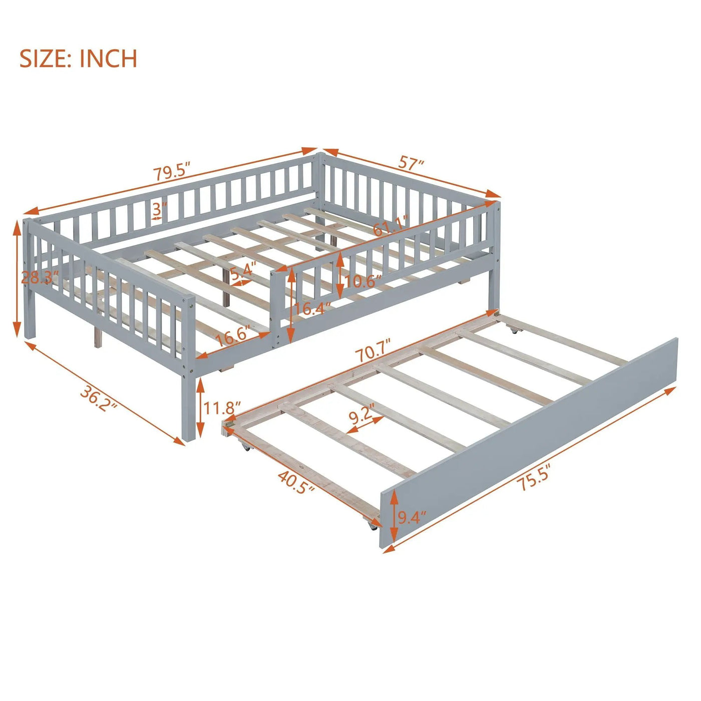 Multi Functional Wooden Daybed Bed by HouseOfZazla