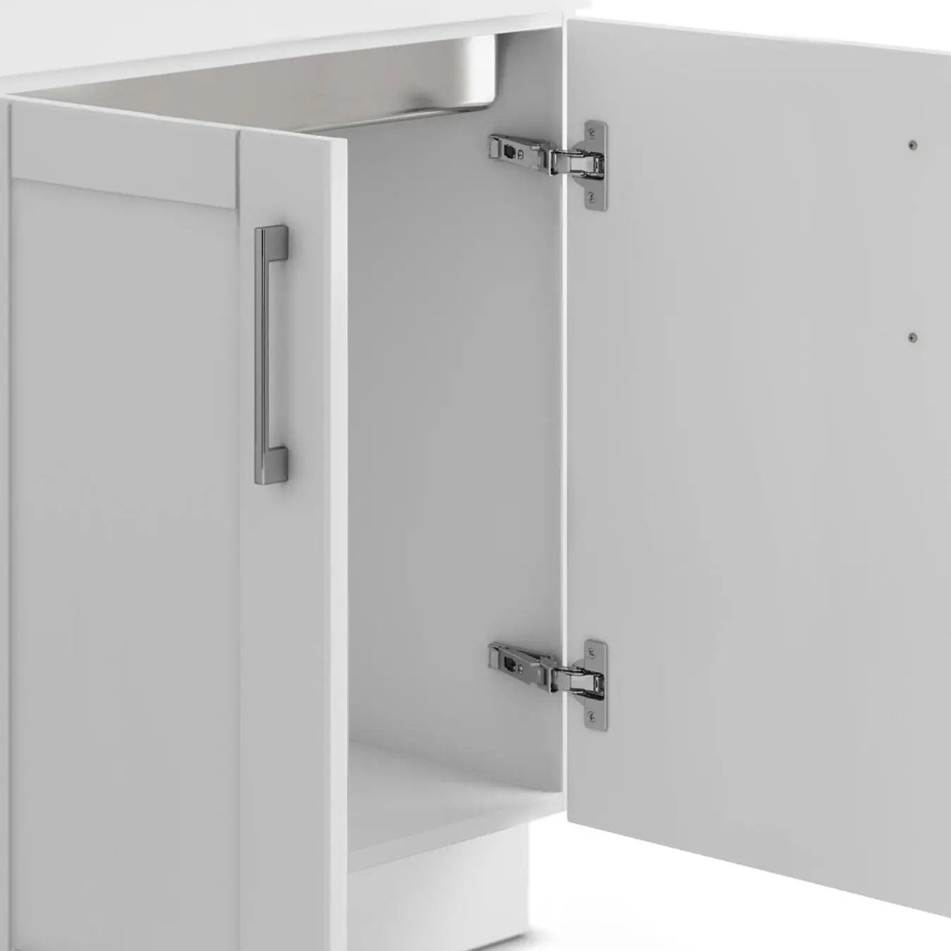 Shaker - Modern Wide, Laundry Cabinet With Faucet And Stainless Steel Sink by HouseOfZazla