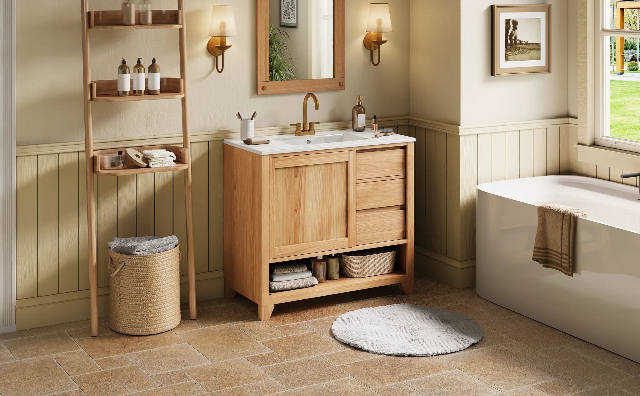 36" Bathroom Vanity with Ceramic Sink by HouseOfZazla