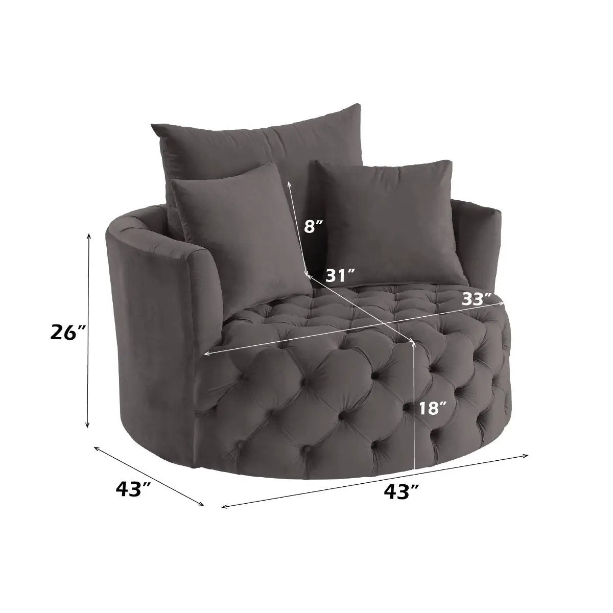 Zunyas - Accent Chair w/Swivel by Unique Piece Furniture