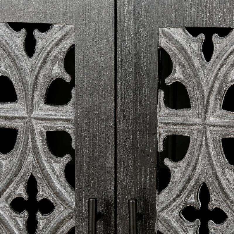 Hollow Four Door Antique Cabinet, American Country Style by HouseOfZazla