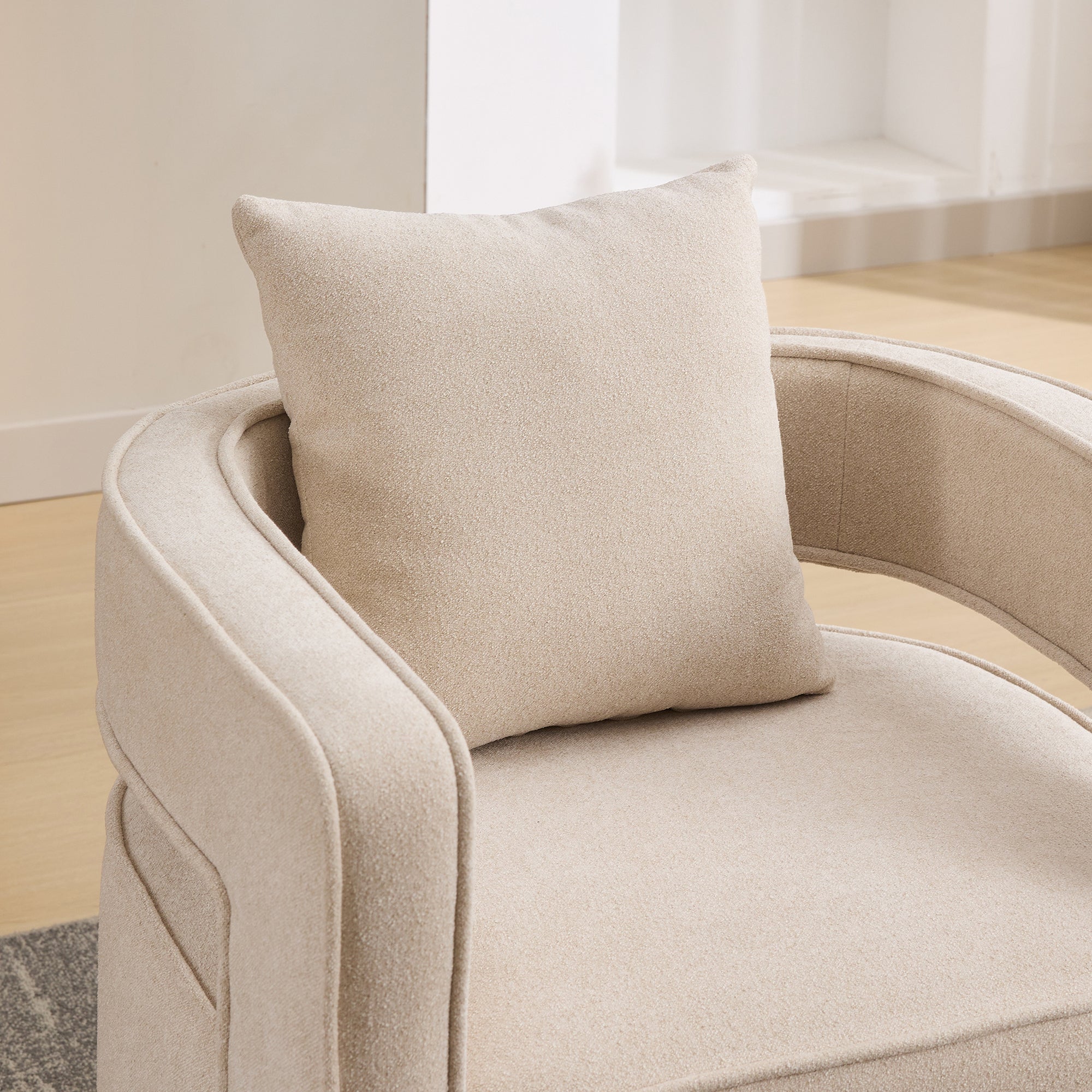 29.1"W Swivel Accent Chair With Weathered Base by HouseOfZazla