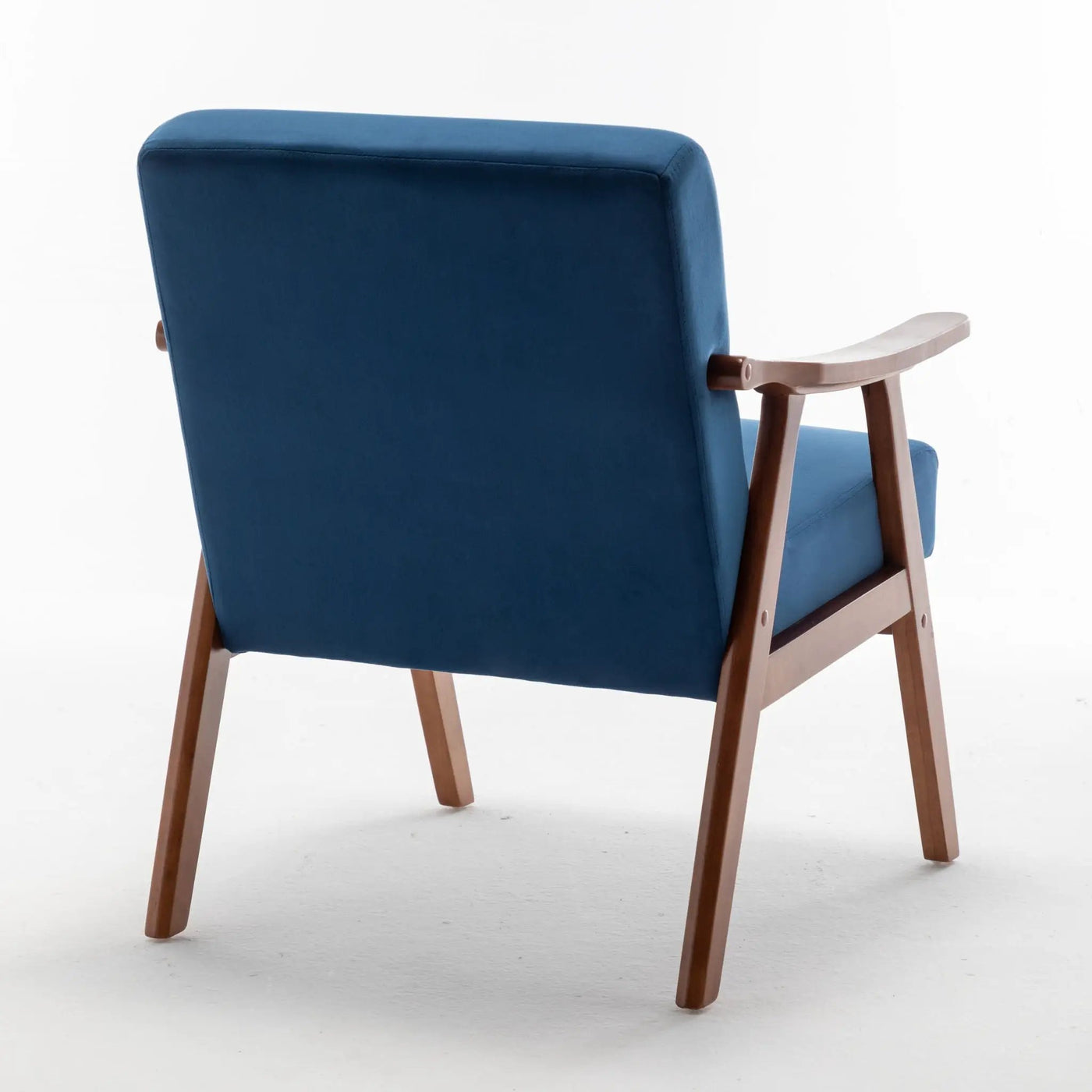 Mid Century Modern Accent Chair With Solid Wood Frame And Extra Thick Backrest by HouseOfZazla