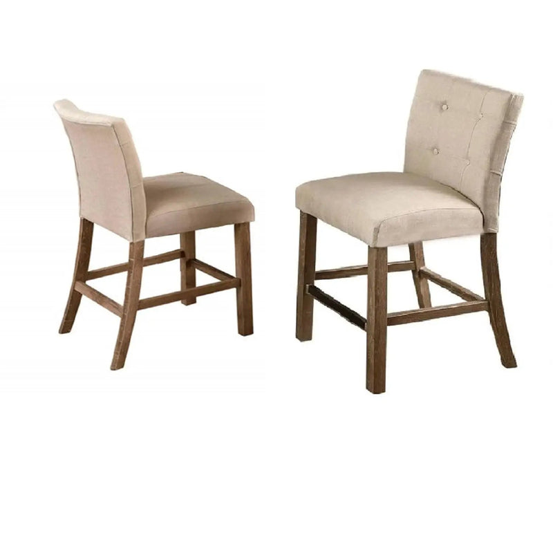 Upholstered Counter Dining Chair (Set of 2) - Light Gray by Unique Piece Furniture