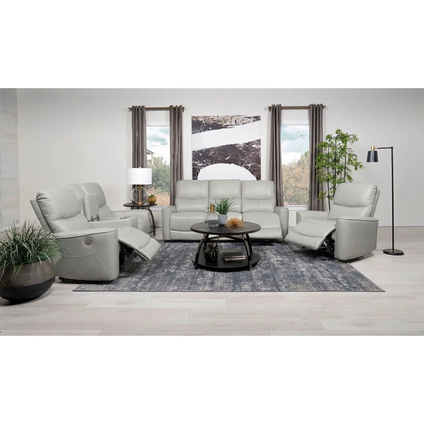 Denson - Power Reclining Loveseat With Console And USB Port by HouseOfZazla