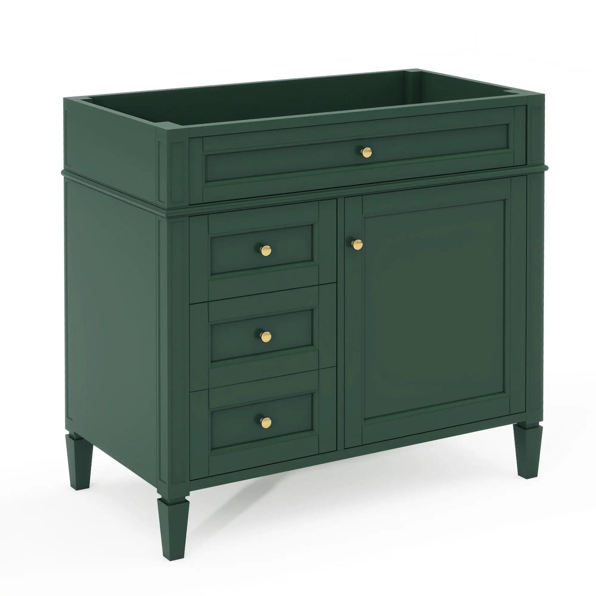 Bathroom Vanity With 2 Drawers And Tip-Out Drawer, Storage Cabinet by Unique Piece Furniture