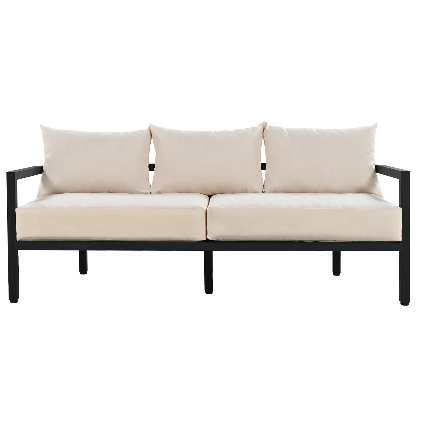 U_Style Multi-Person Outdoor Steel Sofa Set with Coffee Table by HouseOfZazla